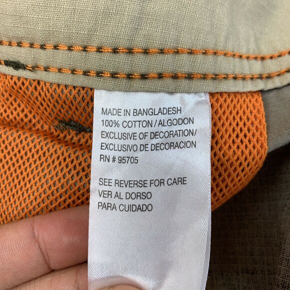 Baileys Point Mens Cargo Camo Shorts Size 34W 39x11 Green Cotton Pockets - Picture 7 of 8